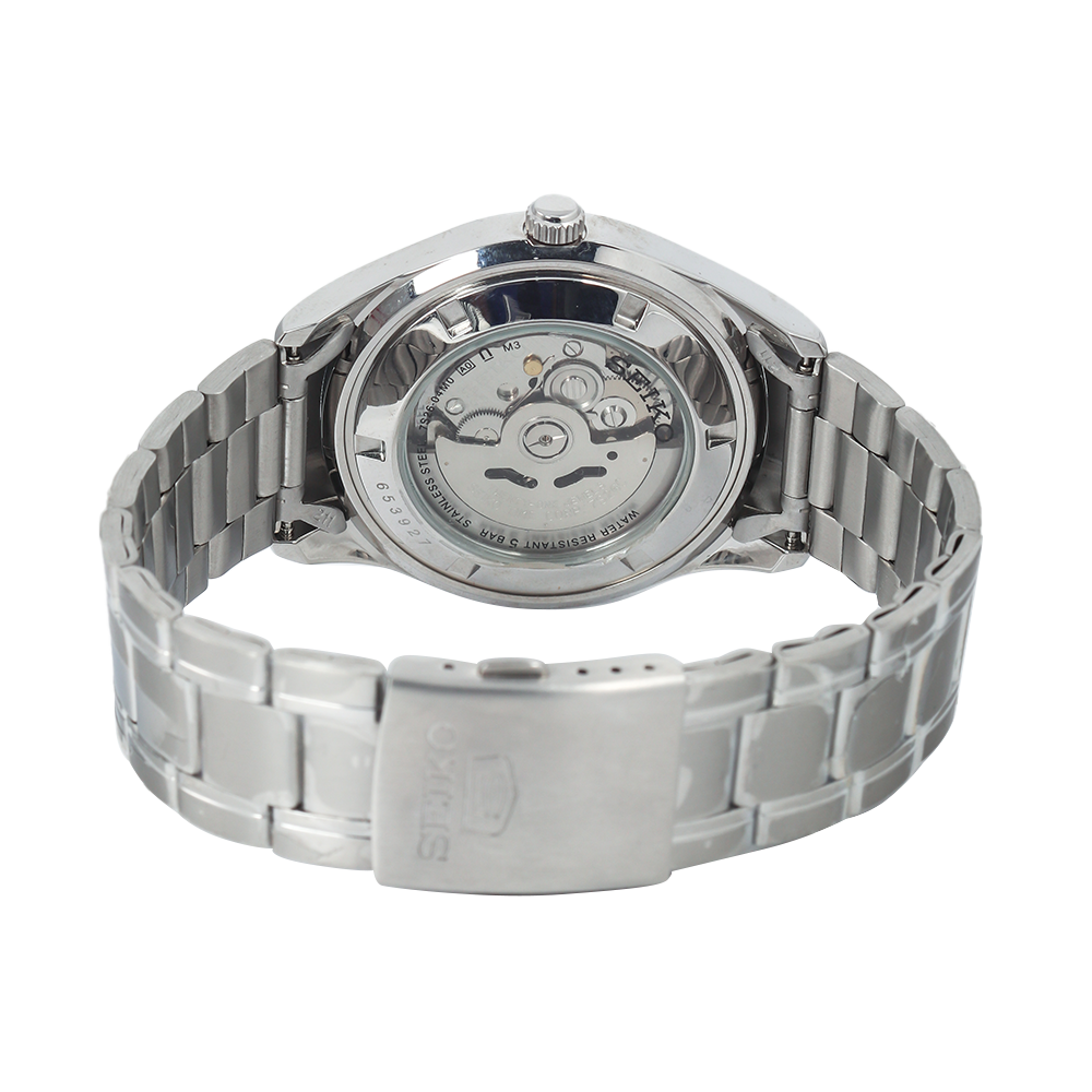 Jam Tangan Seiko 5 SNKN87K1 Automatic Men Silver Dial Stainless Steel Strap