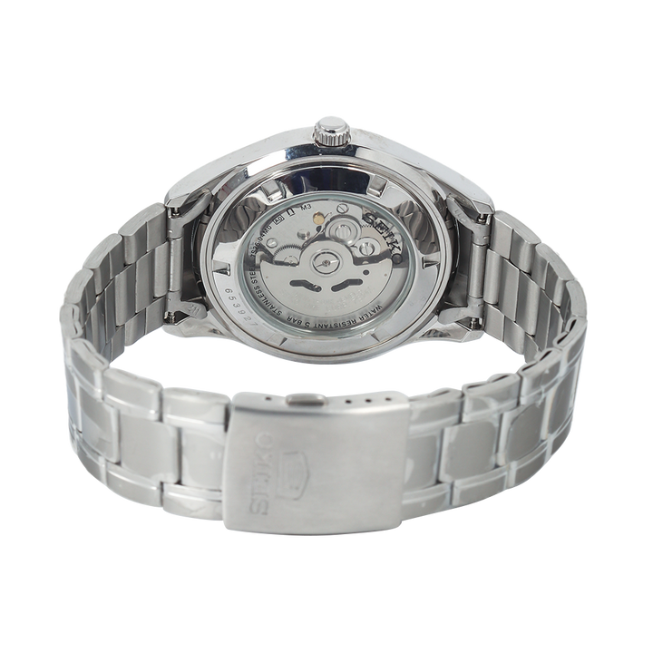 Jam Tangan Seiko 5 SNKN87K1 Automatic Men Silver Dial Stainless Steel Strap