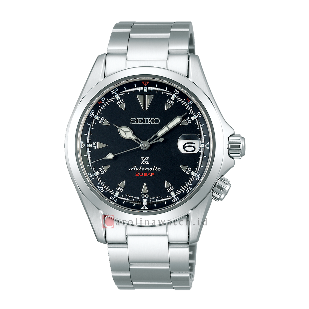 Jam Tangan Seiko Prospex Alpinist SPB117J1 Automatic Men Black Dial Stainless Steel Strap