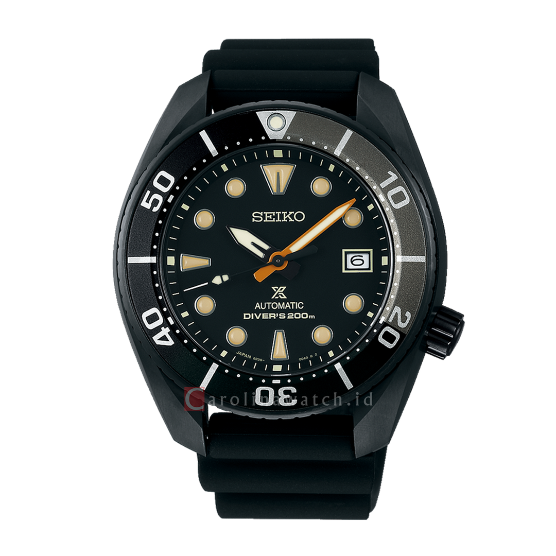 Jam Tangan Seiko Prospex SPB125J1 Black Series Automatic Black Dial Black Rubber Strap Limited Edition