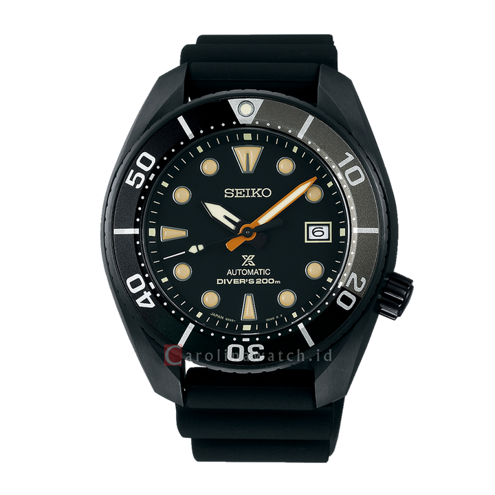 Jam Tangan Seiko Prospex SPB125J1 Black Series Automatic Black Dial Black Rubber Strap Limited Edition