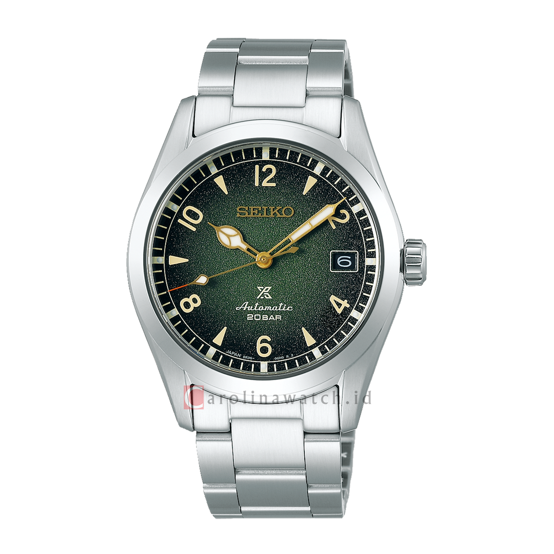 Jam Tangan Seiko Prospex Land SPB155J1 Automatic Men Green Dial Stainless Steel Strap