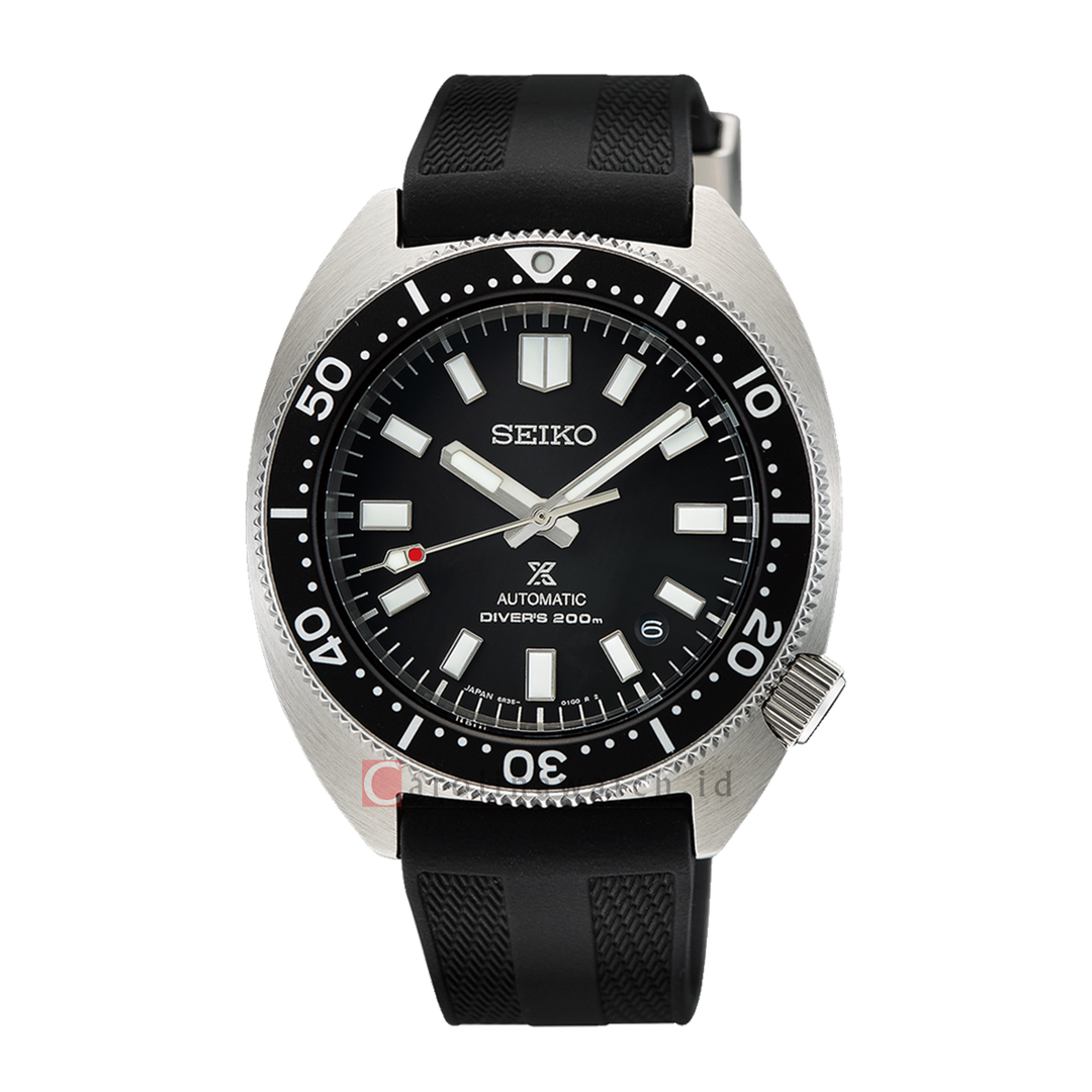 Jam Tangan Seiko Prospex SPB317J1 Heritage Turtle Slim Willard Men Automatic Black Rubber Strap