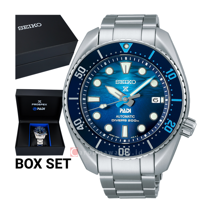 Jam Tangan Seiko Prospex SPB375J1 PADI Blue Dial Stainless Steel Strap (Special Edition)