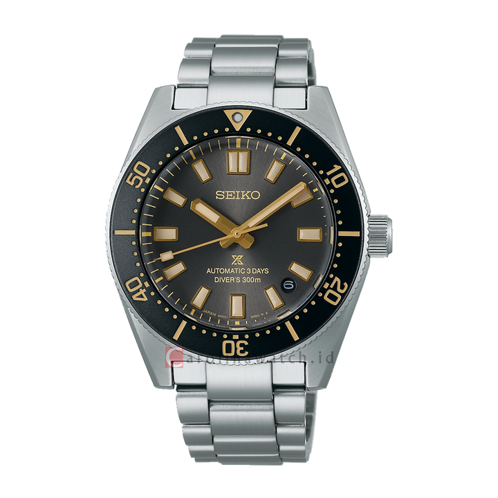 Jam Tangan Seiko Prospex SPB455J1 100th Anniversary 1965 Heritage Men Charcoal Dial Stainless Steel Strap Special Edition