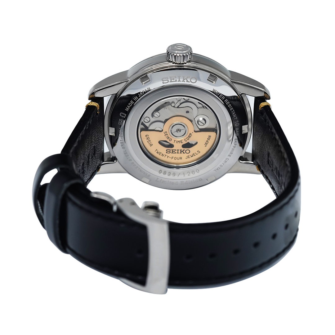 Jam Tangan Seiko Presage SPB497J1 Men Craftsmanship Unglazed Arita Porcelain Dial Leather Strap Limited Edition