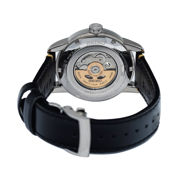 Jam Tangan Seiko Presage SPB497J1 Men Craftsmanship Unglazed Arita Porcelain Dial Leather Strap Limited Edition