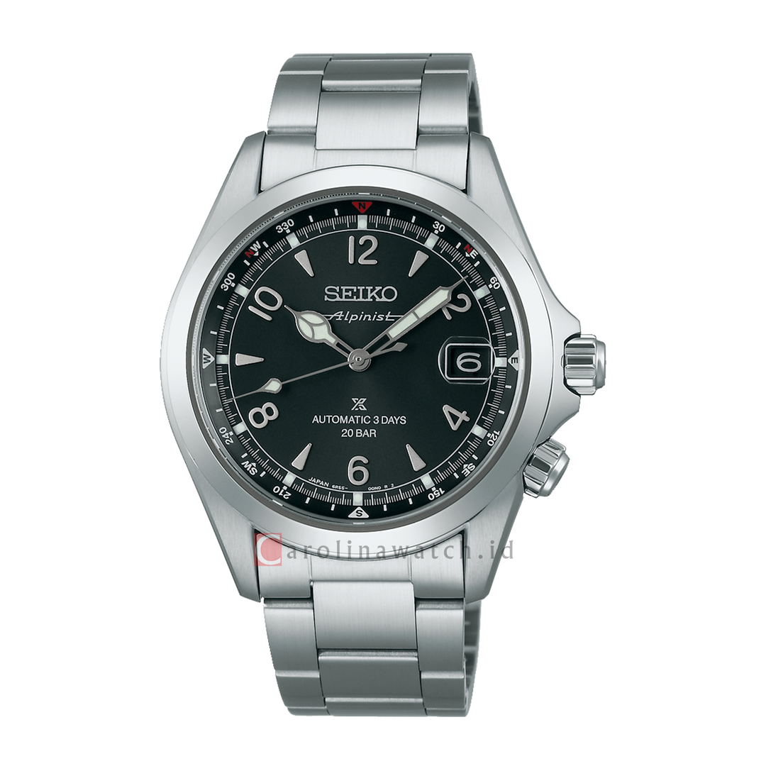 Jam Tangan Seiko Prospex SPB505J1 Men Black Dial Stainless Steel Strap