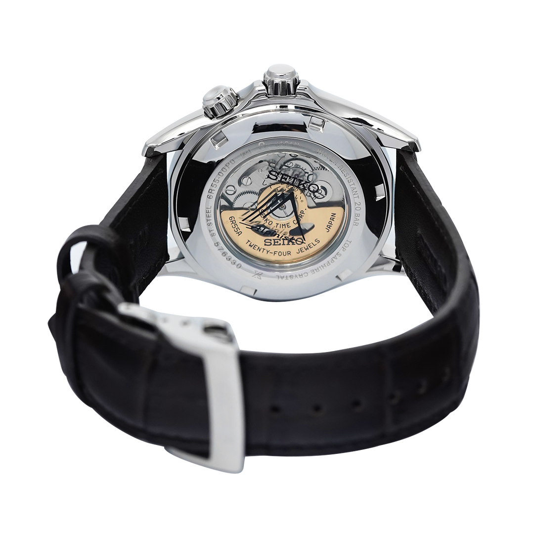 Jam Tangan Seiko Prospex Alpinist SPB507J1 Men Green Dial Leather Strap