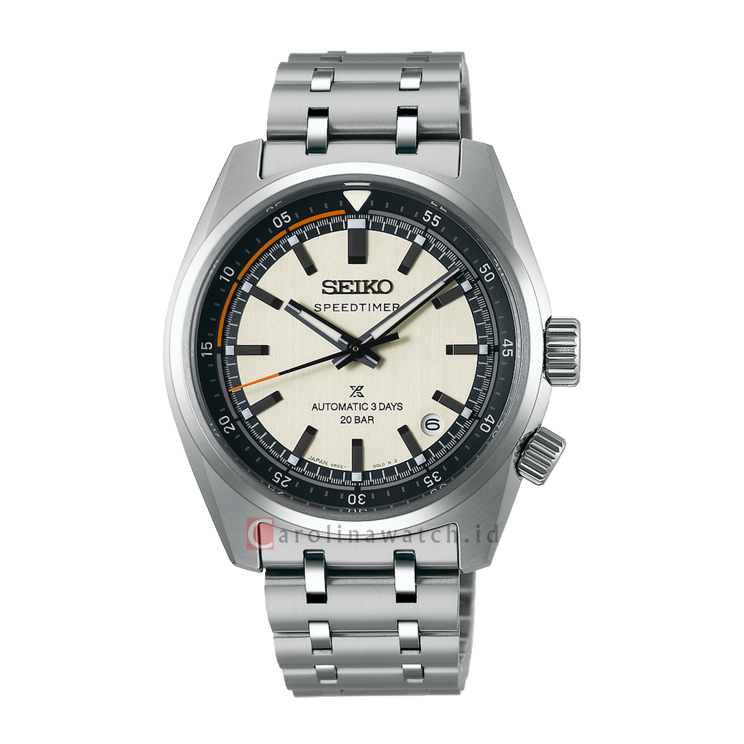 Jam Tangan Seiko Prospex SPB513J1 Speedtimer Men Automatic Analog Dial Stainless Steel Strap