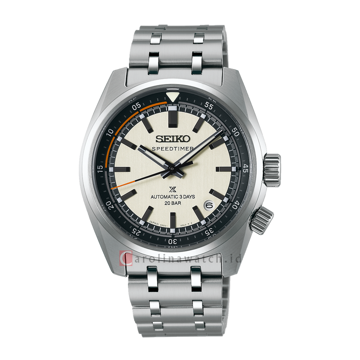 Jam Tangan Seiko Prospex SPB513J1 Speedtimer Men Automatic Analog Dial Stainless Steel Strap