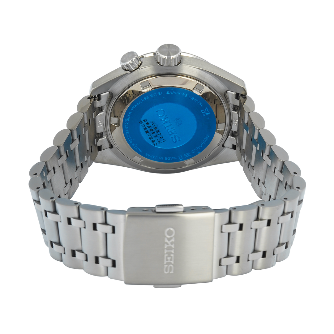 Jam Tangan Seiko Prospex SPB513J1 Speedtimer Men Automatic Analog Dial Stainless Steel Strap