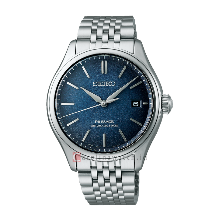 Jam Tangan Seiko Presage Classic SPB525J1 Men Blue Dial Stainless Steel Strap
