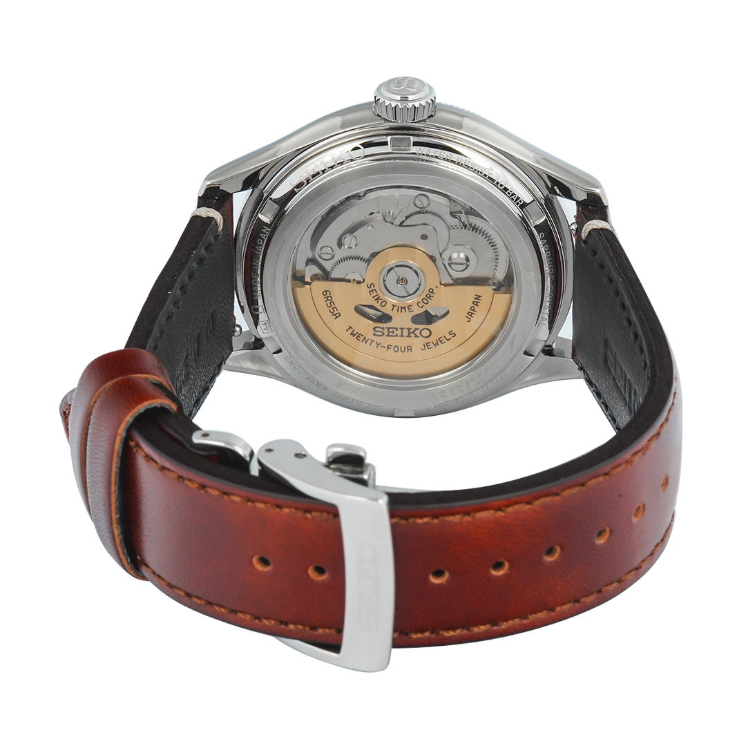 Jam Tangan Seiko Presage Classic SPB529J1 Men Brown Dial Brown Leather Strap Limited Edition