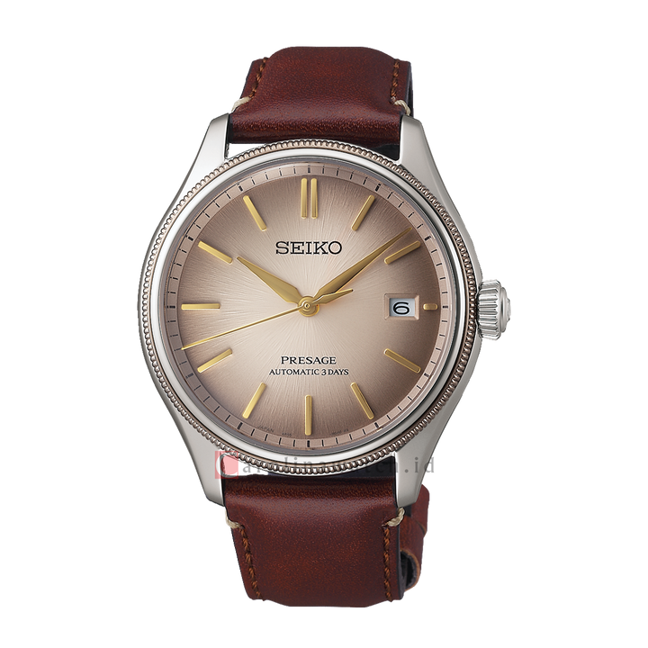 Jam Tangan Seiko Presage Classic SPB529J1 Men Brown Dial Brown Leather Strap Limited Edition