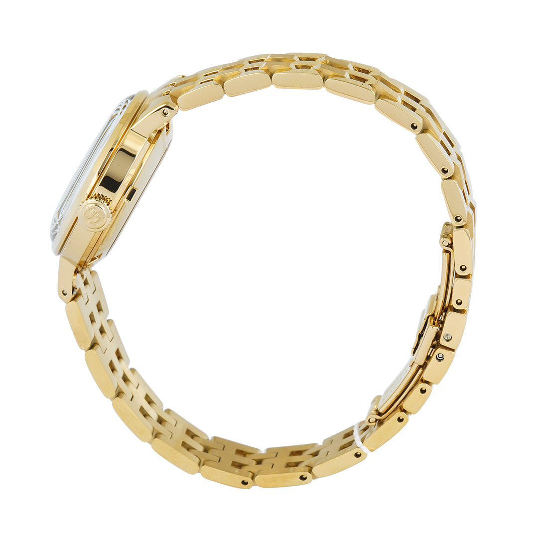 Jam Tangan Seiko Presage SRE018J1 Women Cocktail Time Eggnog Diamond-Set Gold Stainless Steel Strap