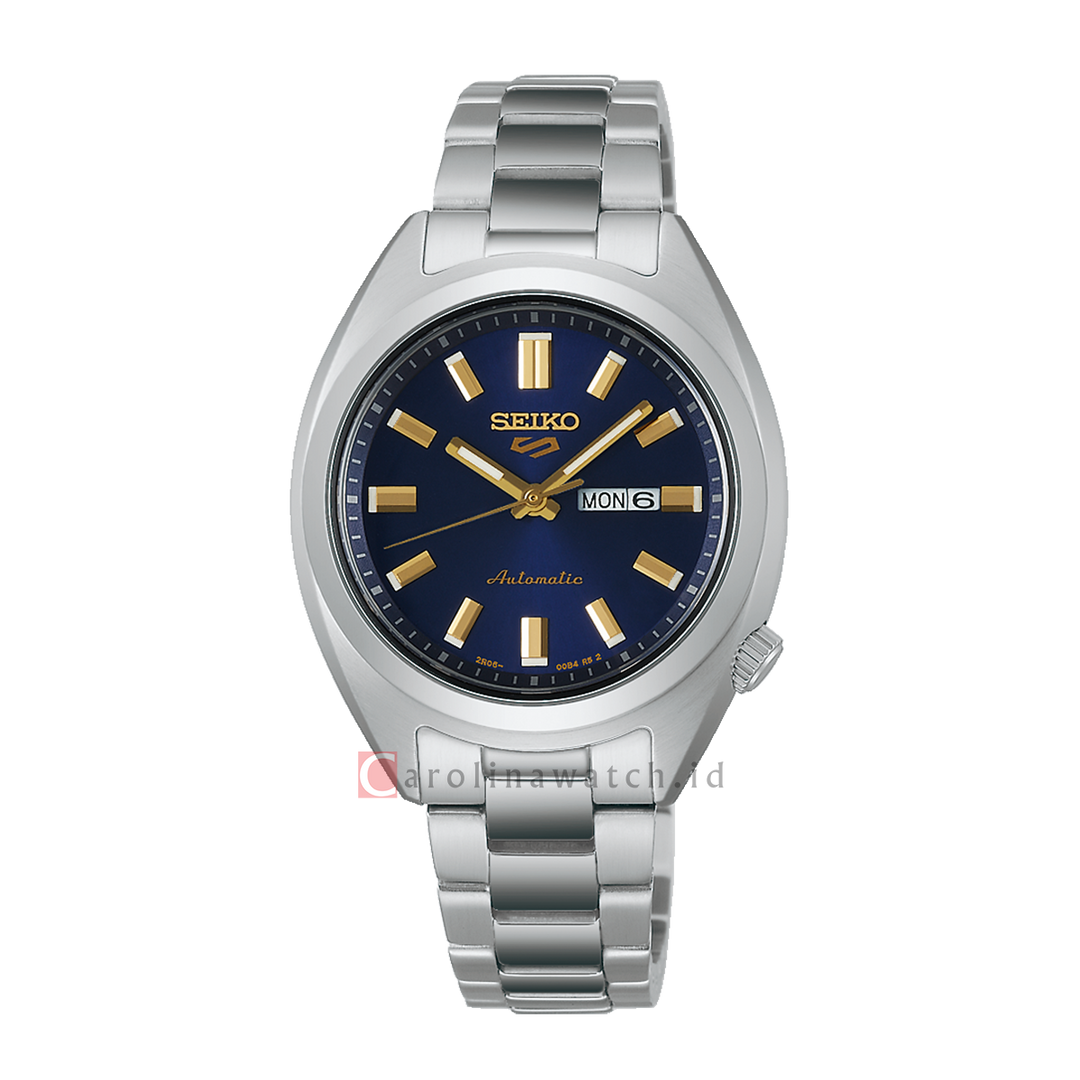 Jam Tangan Seiko 5 Sports Hebitama SRE021K1 Women SNXS Denim Blue Dial Stanless Steel Strap