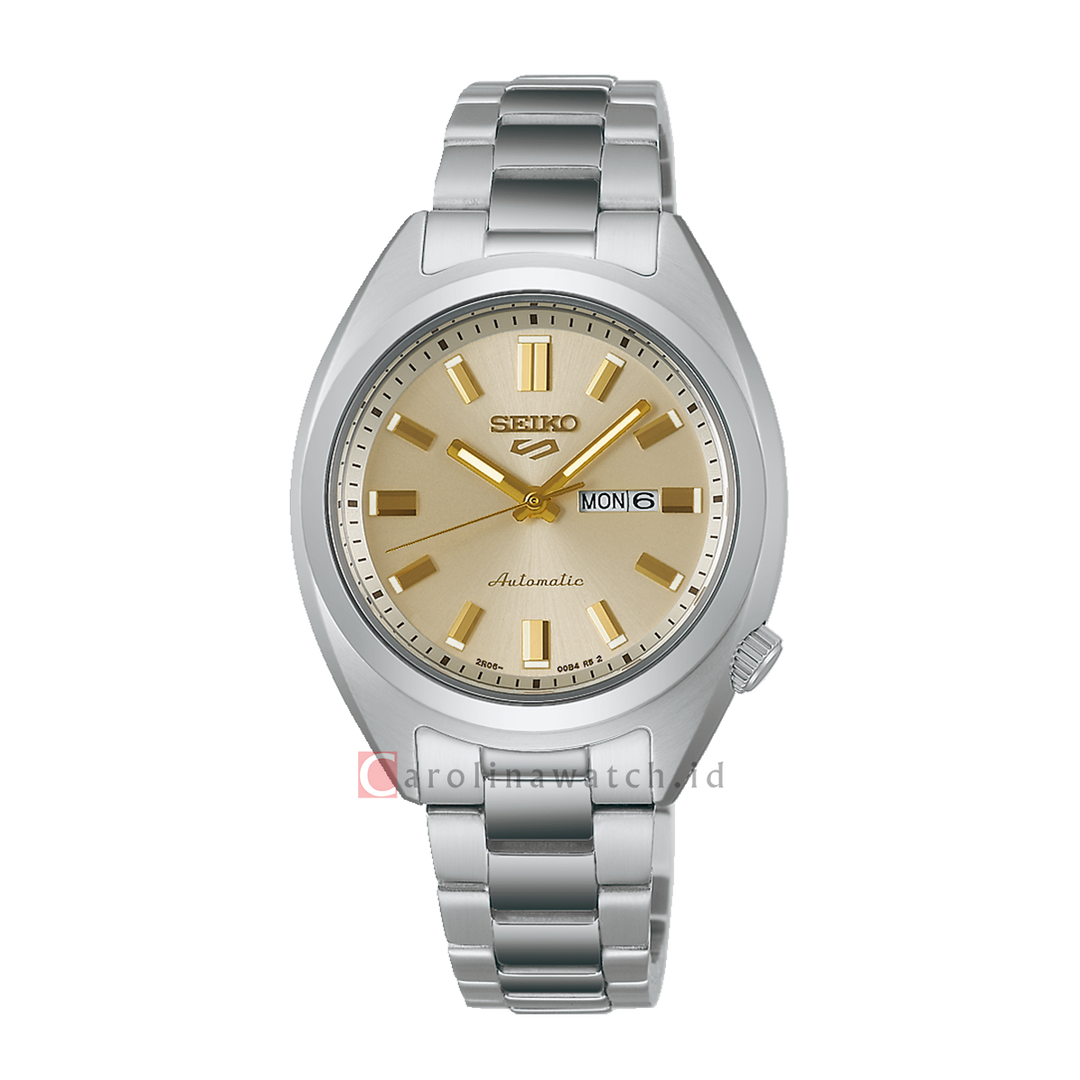 Jam Tangan Seiko 5 Sports Hebitama SRE023K1 Women SNXS Double Cream Dial Stanless Steel Strap