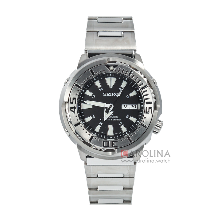 Jam Tangan Seiko Prospex Shrouded Monster Baby Tuna SRP637K1 Automatic Men Black Dial Stainless Steel Strap