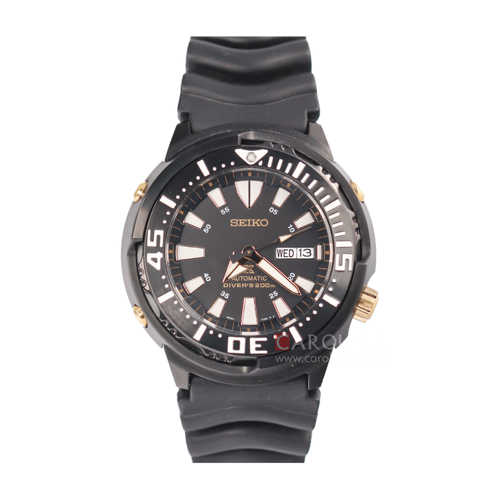 Jam Tangan Seiko Prospex Shrouded Monster Baby Tuna SRP641K1 Automatic Men Black Dial Black Rubber Strap