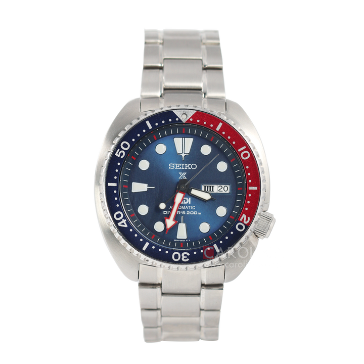 Jam Tangan Seiko Prospex Turtle PADI SRPA21K1 Automatic Divers 200M Men Blue Dial Stainless Steel Strap ( Limited Edition )