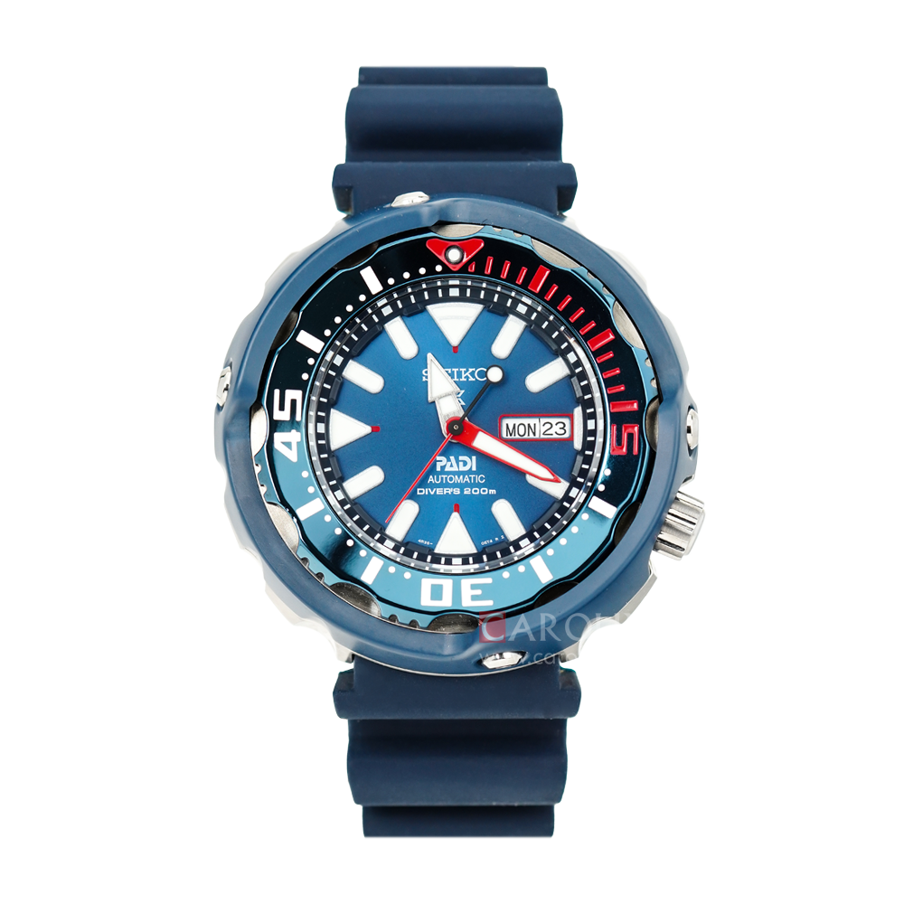 Jam Tangan Seiko Prospex SRPA83K1 PADI Automatic Divers 200M Men Blue Dial Blue Rubber Strap