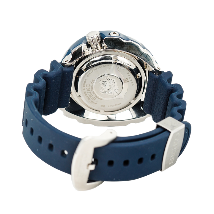 Jam Tangan Seiko Prospex SRPA83K1 PADI Automatic Divers 200M Men Blue Dial Blue Rubber Strap