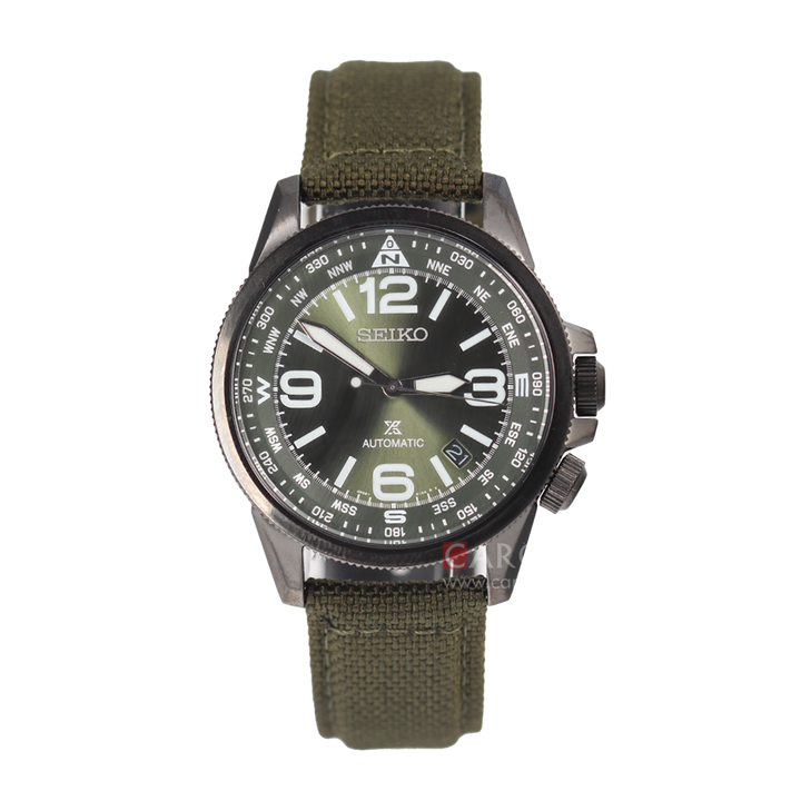 Jam Tangan ﻿Seiko Prospex SRPC33K1 Men Automatic Land Green Dial Green Nylon Strap