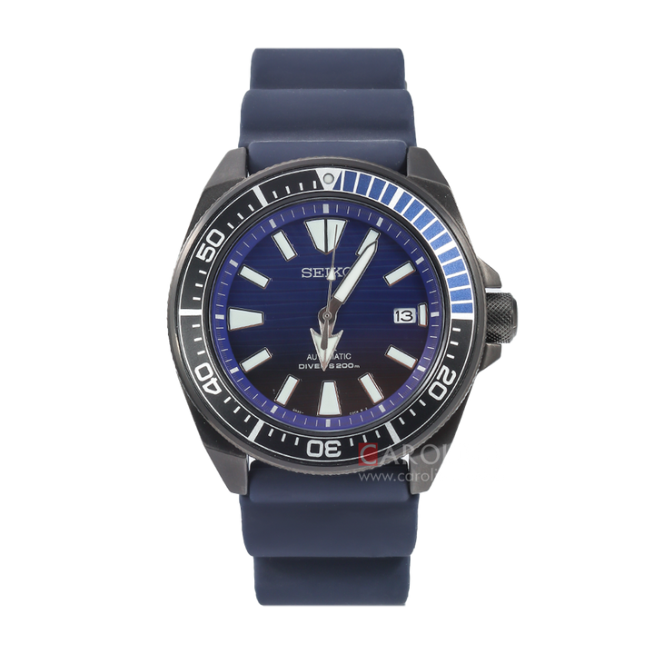 Jam Tangan Seiko Prospex SRPD09K1 Men Samurai Save The Ocean Blue Dial Blue Rubber Strap SPECIAL EDITION