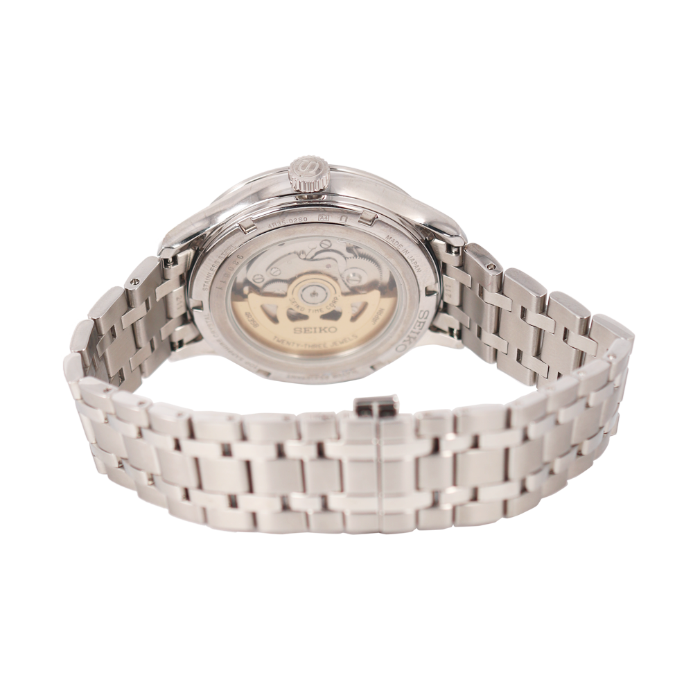 Jam Tangan Seiko Presage SRPD39J1 Men Zen Garden White Dial Stainless Steel Strap