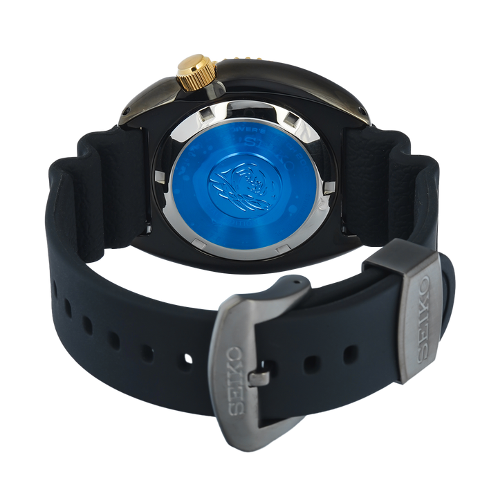 Jam Tangan Seiko Prospex Turtle Black Gold Series SRPD46K1 Men Automatic Black Dial Black Silicon Strap Special Edition
