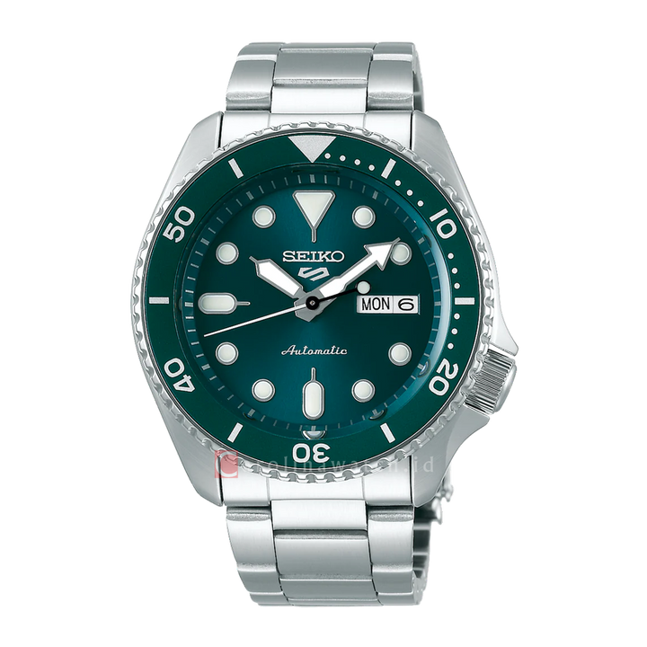 Jam Tangan Seiko 5 Sports SRPD61K1 Men SKX Sports Style Automatic Green Dial Stainless Steel Strap