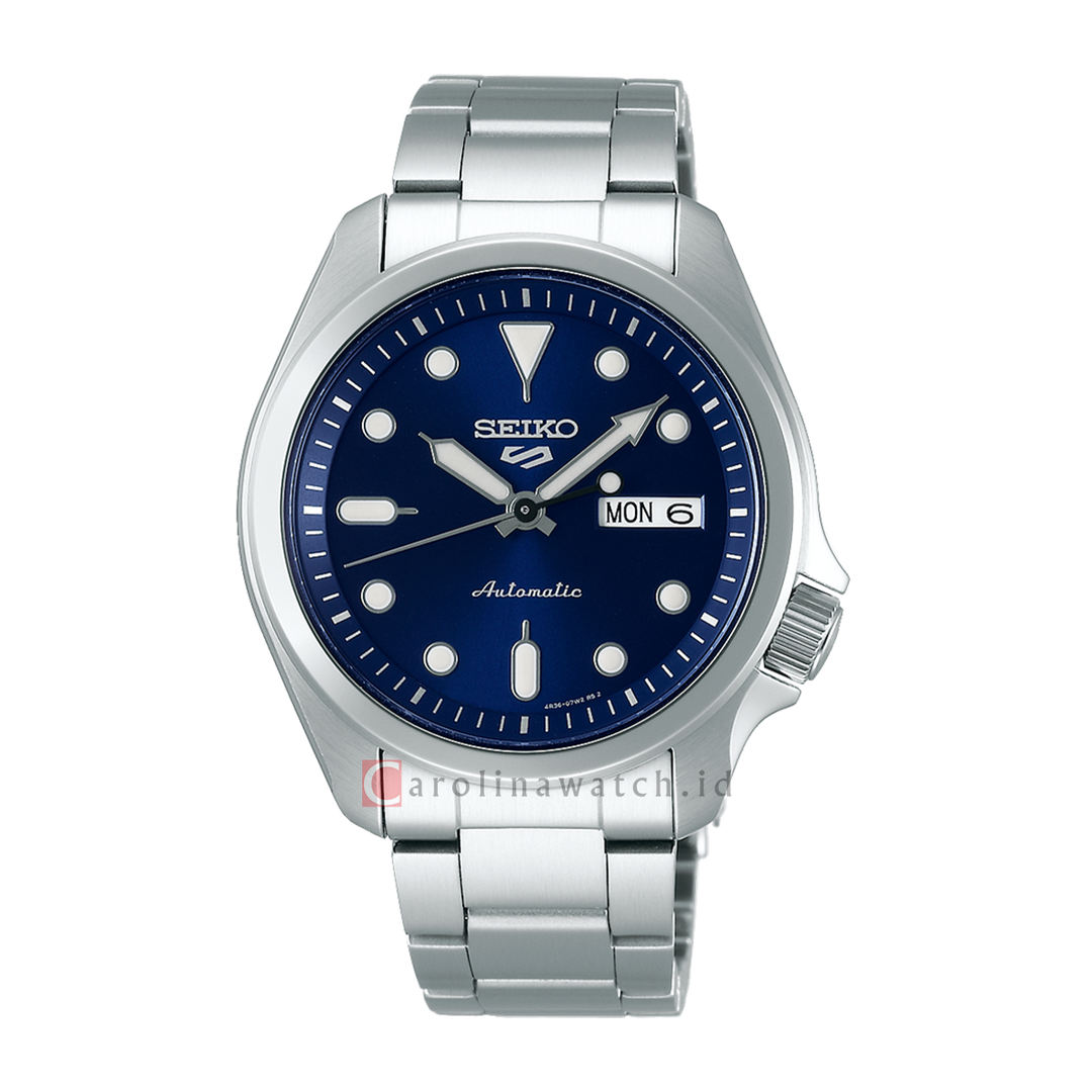 Jam Tangan Seiko 5 Sports SRPE53K1 SKX Sports Style Automatic Men Blue Dial Stainless Steel Strap