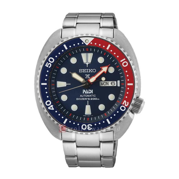 Jam Tangan Seiko Prospex SRPE99K1 PADI Turtle Men Automatic Blue Dial Stainless Steel Strap