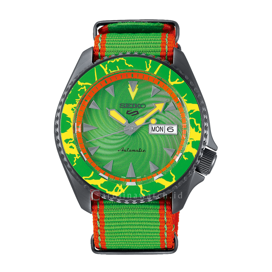 Jam Tangan Seiko 5 Sports SRPF23K1 Street Fighter Blanka Call Of The Wild Men Dual Tone Nylon Strap Limited Edition