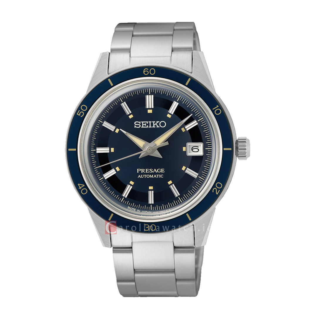Jam Tangan Seiko Presage Style60's SRPG05J1 Men Black Dial Stainless Strap