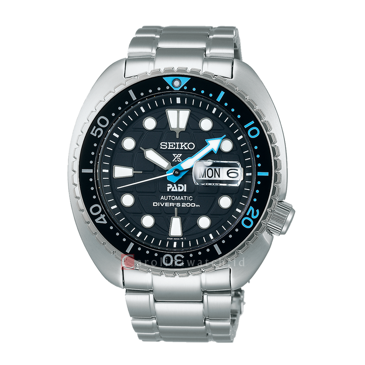 Jam Tangan Seiko Prospex SRPG19K1 King Turtle PADI Edition Automatic Divers 200M Men Black Dial Stainless Steel