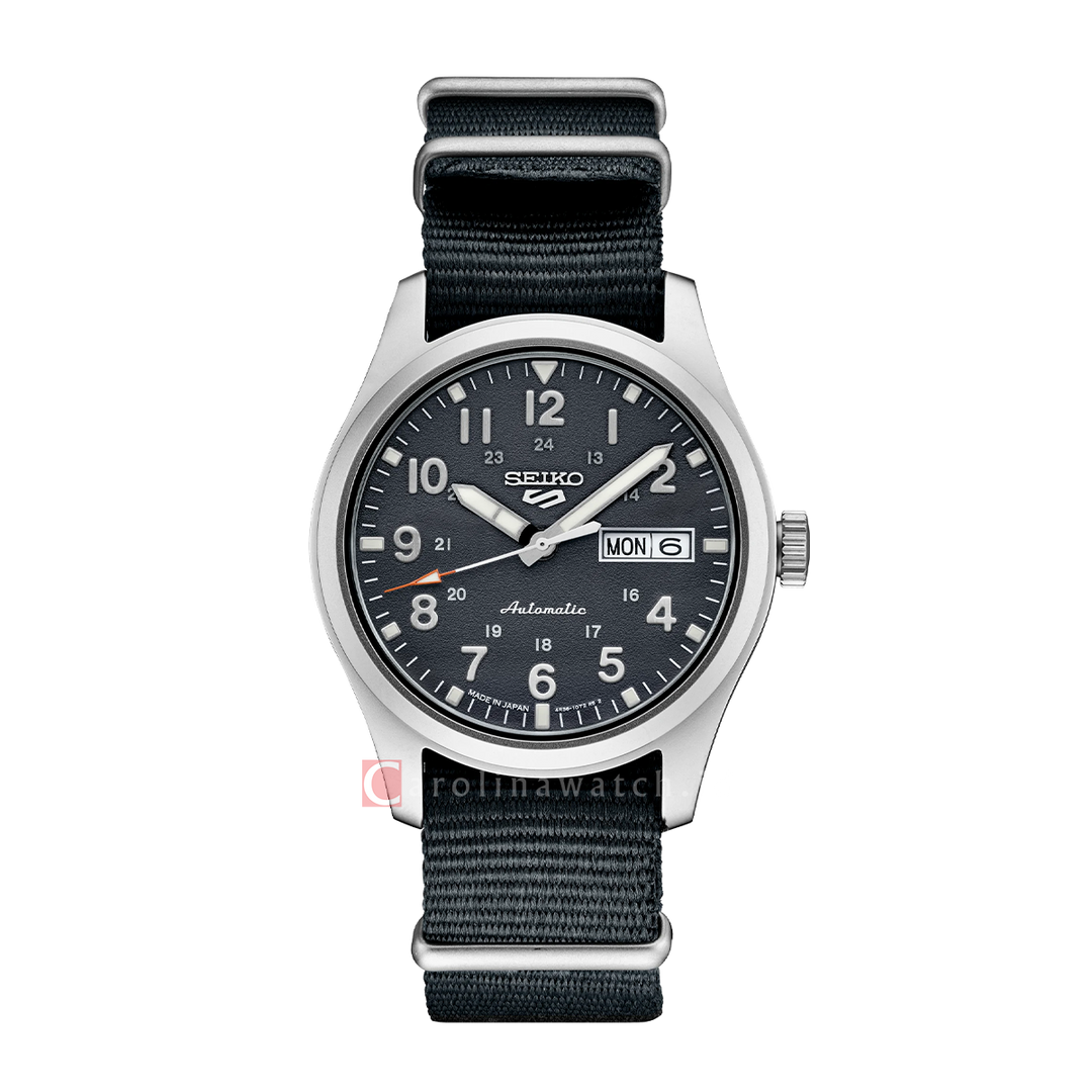 Jam Tangan Seiko 5 Sports SRPG31K1 Field Sports Style Men Automatic Black Dial Black Nylon Strap