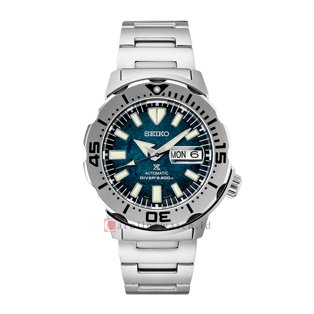 Jam Tangan Seiko Prospex SRPH75K1 Monster Save The Ocean Men Automatic Stainless Steel Strap Special Edition