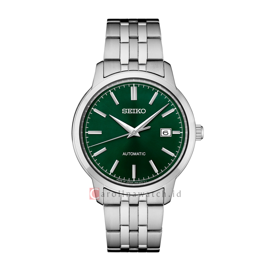 Jam Tangan Seiko Classic SRPH89K1 Automatic Men Green Dial Stainless Steel Strap