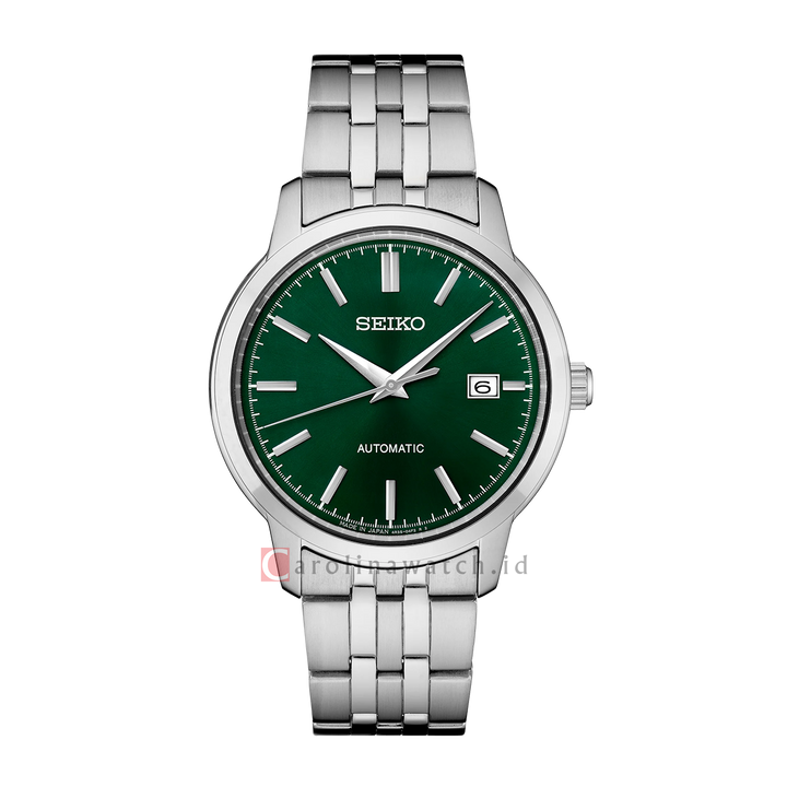 Jam Tangan Seiko Classic SRPH89K1 Automatic Men Green Dial Stainless Steel Strap