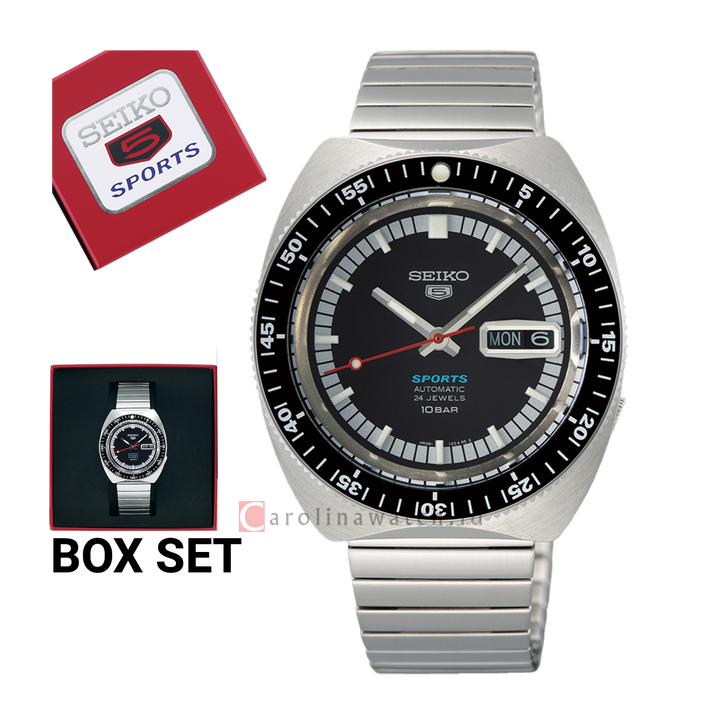 Jam Tangan Seiko 5 Sports SRPK17K1 Men SKX Sports Style 55th Anniversary Re-Creation Stainless Steel Strap Limited Edition