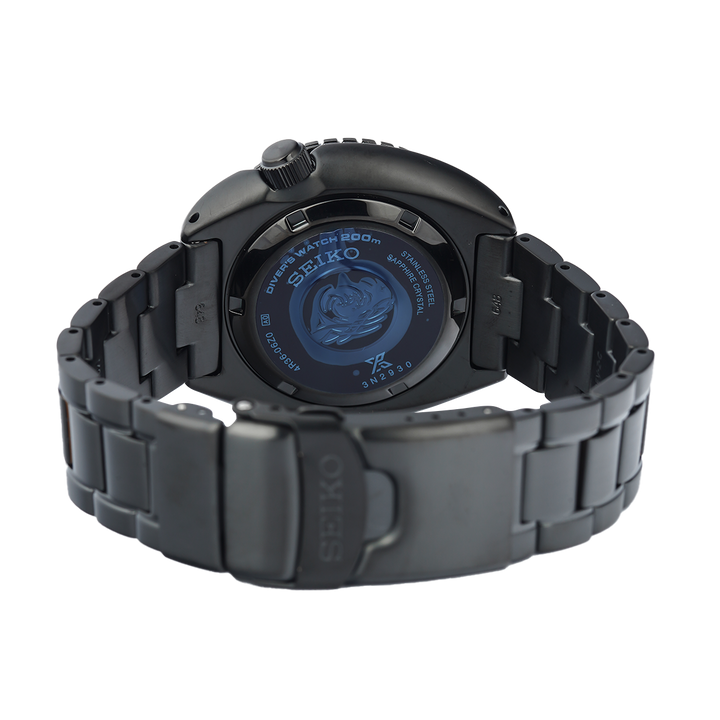 Jam Tangan Seiko Prospex SRPK43K1 The Black Series a Concept of “Night Vision” Men Black Dial Black Stainless Steel Strap