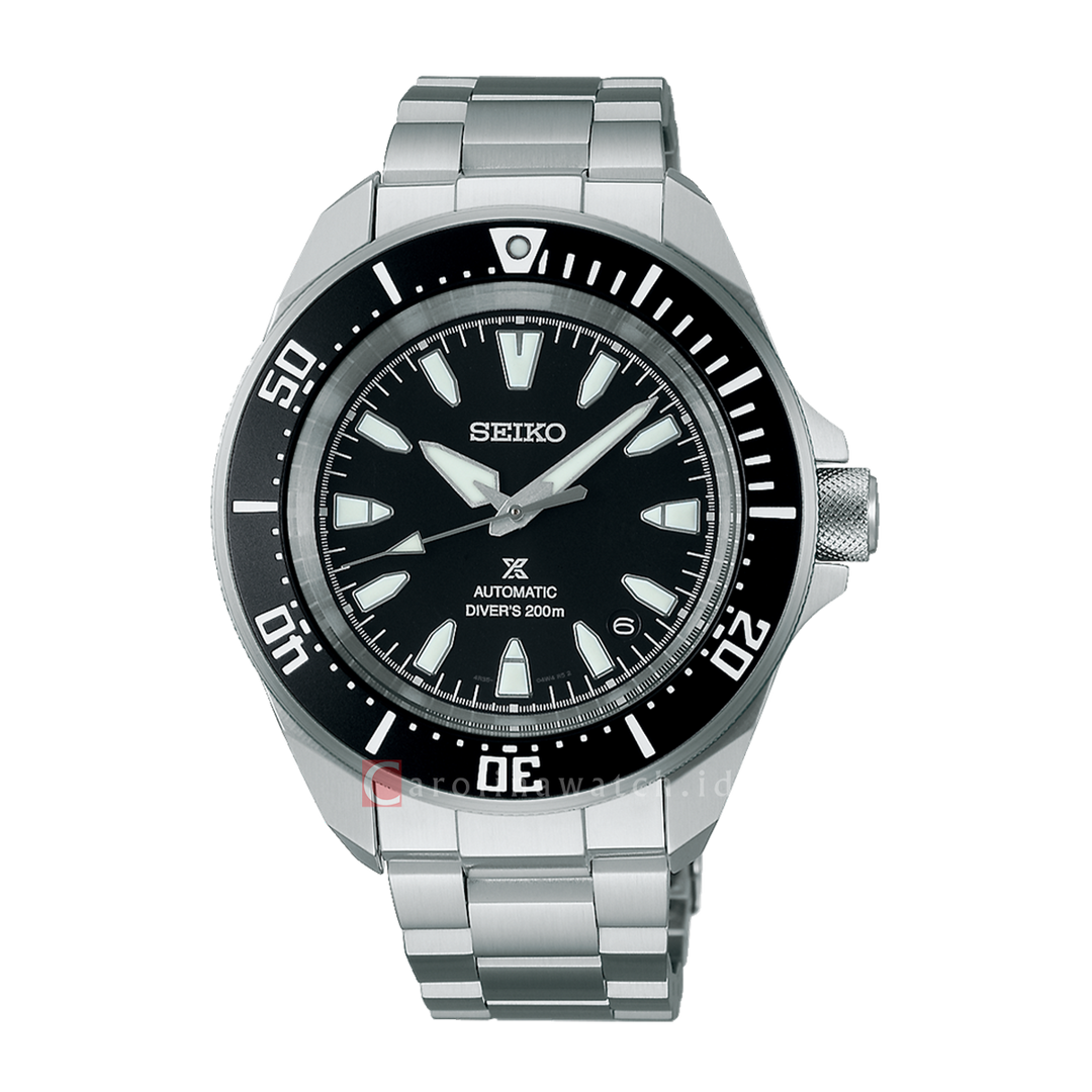 Jam Tangan Seiko Prospex SRPL13K1 Diver Samurai Shog-Urai Men Black Dial Stainless Steel Strap