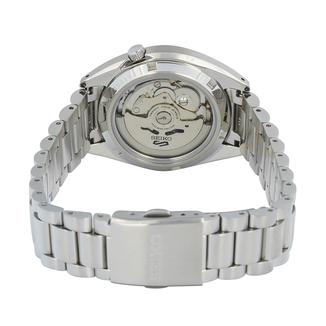 Jam Tangan Seiko 5 Sports SRPL59K1 Men SNXS Vintage Gold Cufflinks Dial Stanless Steel Strap