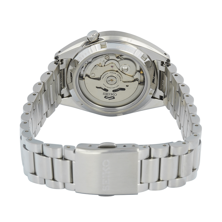 Jam Tangan Seiko 5 Sports SRPL59K1 Men SNXS Vintage Gold Cufflinks Dial Stanless Steel Strap