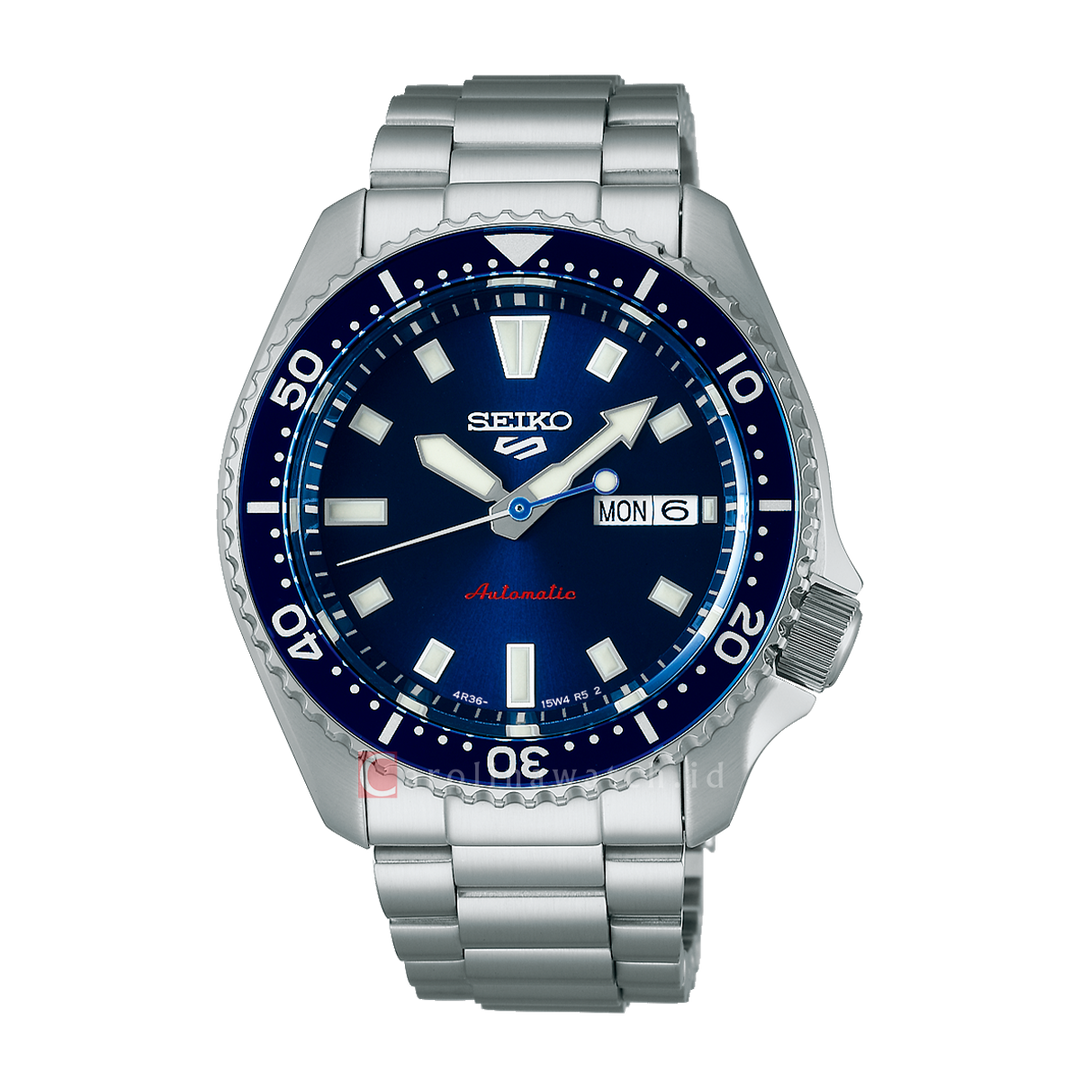 Jam Tangan Seiko 5 Sports SRPL83K1 Automatic Men Blue Dial Stainless Steel Strap