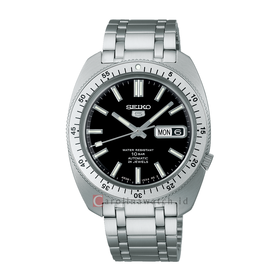 Jam Tangan Seiko 5 Sports SRPL93K1 Men SKX Series Black Dial Stanless Steel Strap Limited Edition