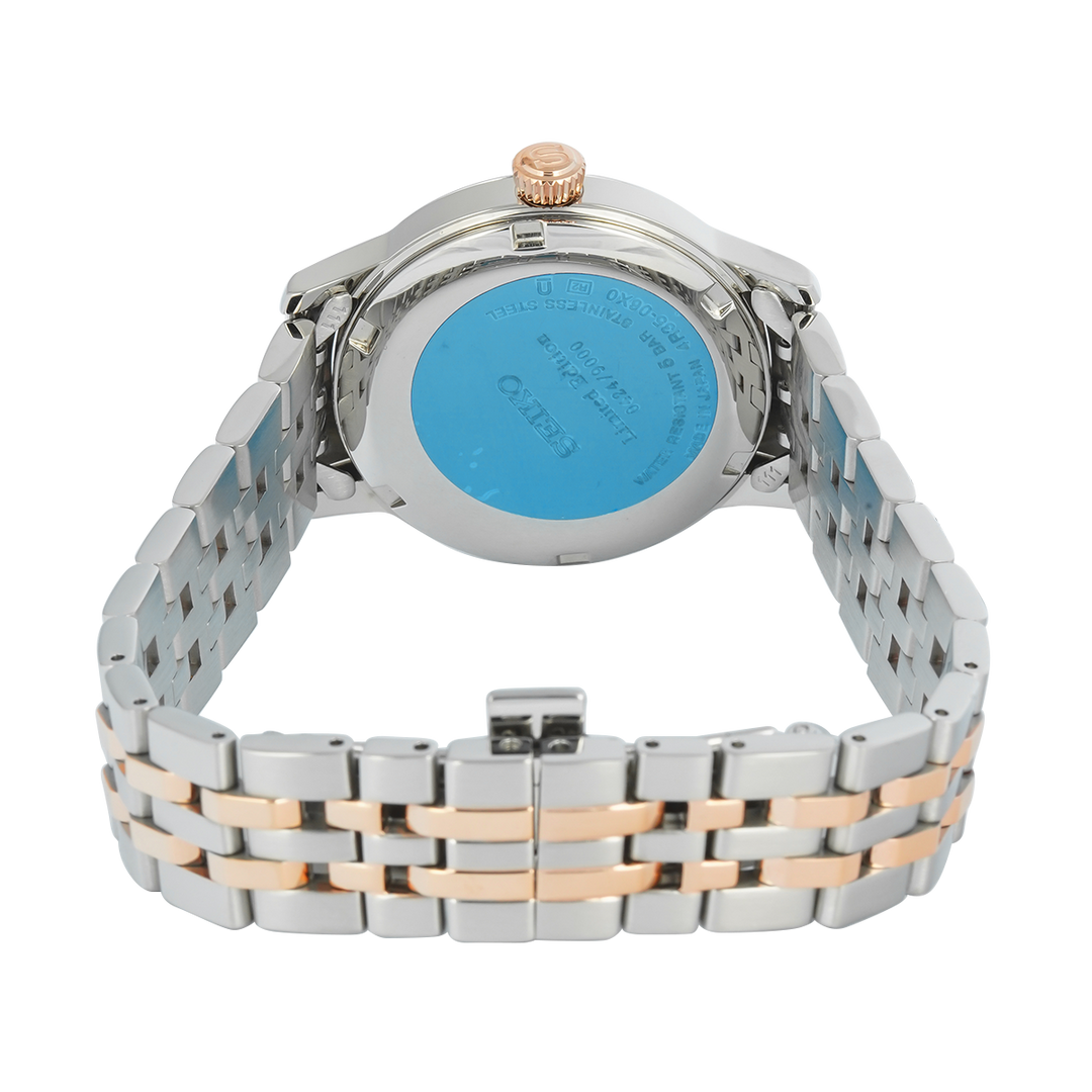 Jam Tangan Seiko Presage Springtime Cocktail Time SRPM06J1 Women Pink Dial Dual Tone Stainless Strap Limited Edition