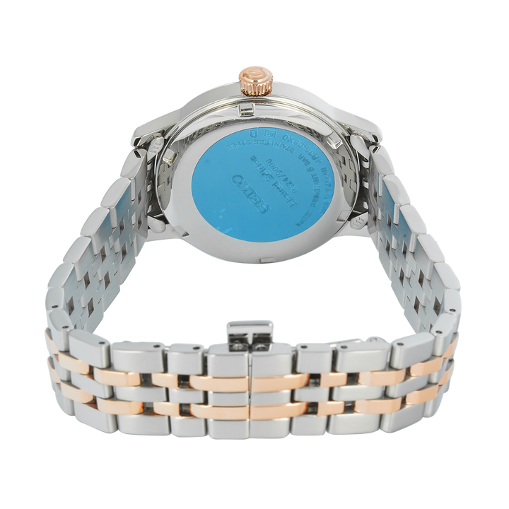 Jam Tangan Seiko Presage Springtime Cocktail Time SRPM06J1 Women Pink Dial Dual Tone Stainless Strap Limited Edition